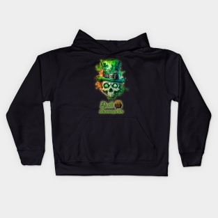 St. Patrick's Day Skull and Shamrocks Design Kids Hoodie